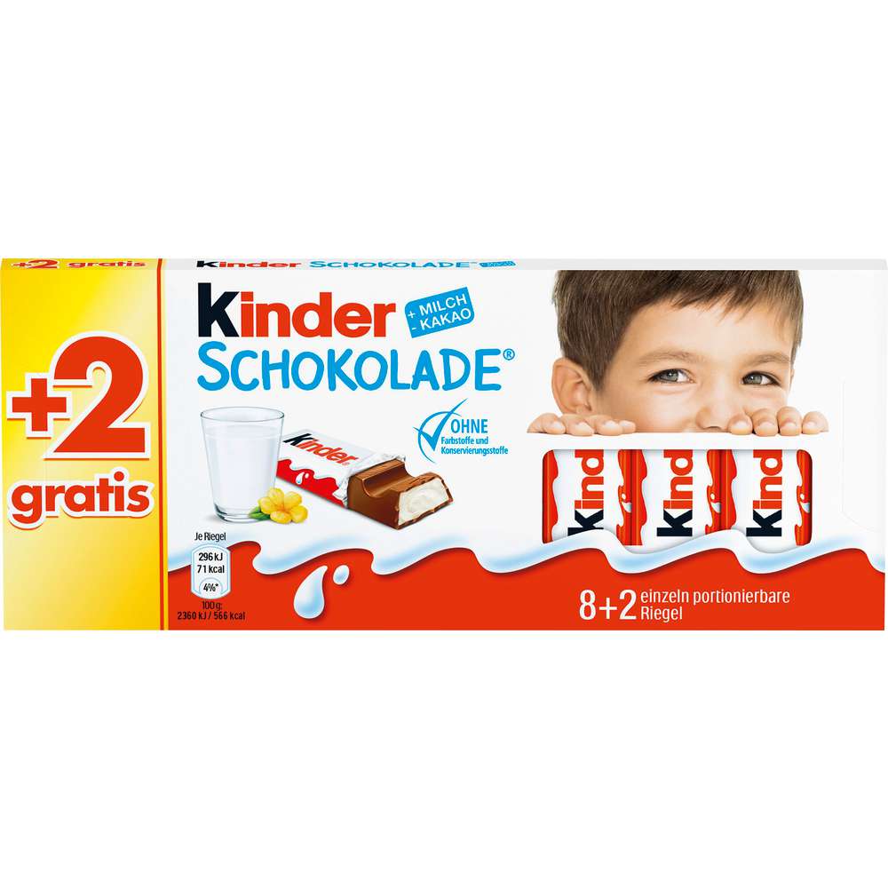 Produktabbildung Ferrero Kinder Schokolade, Riegel