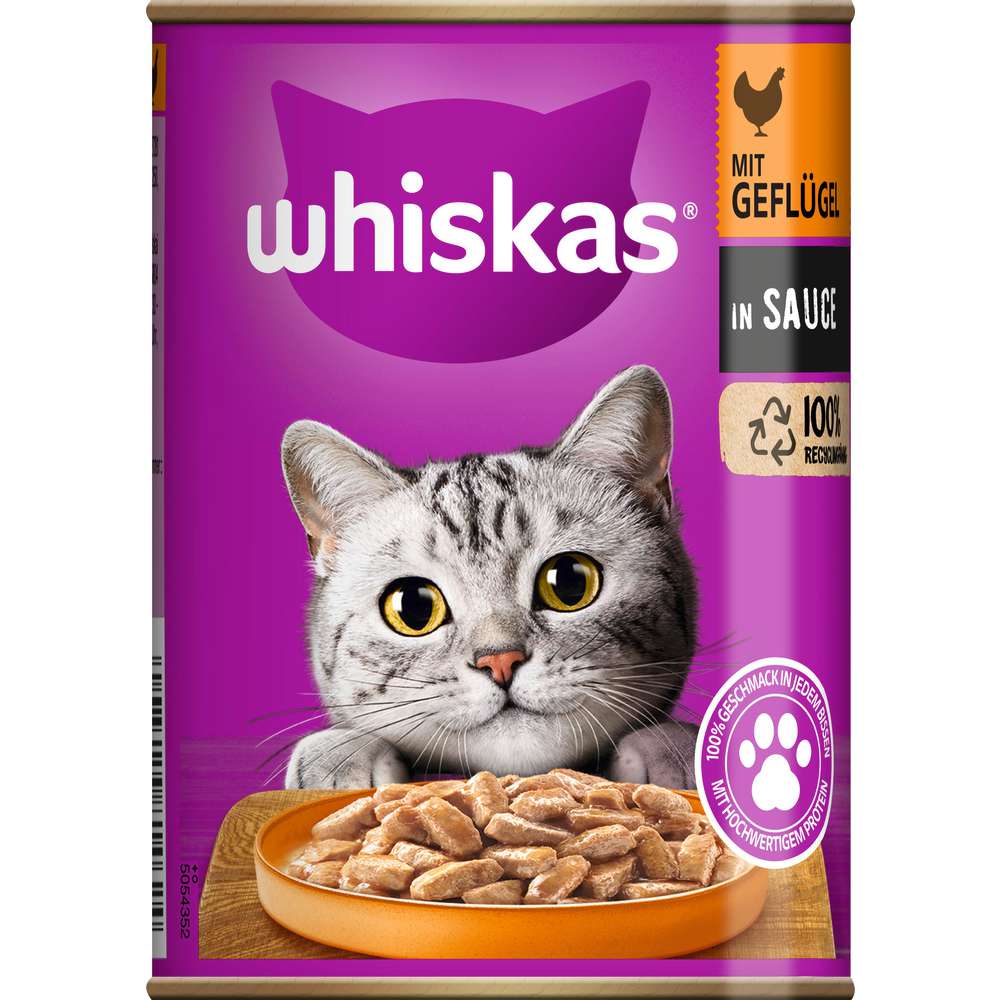 Produktabbildung Whiskas Katzen-Nassfutter, Geflügel/Sauce