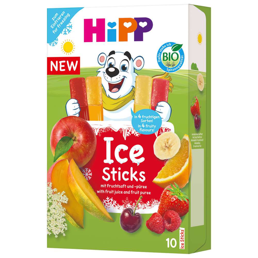 Produktabbildung Hipp Bio Ice-Sticks, Fruchtsaft & Püree zum einfrieren