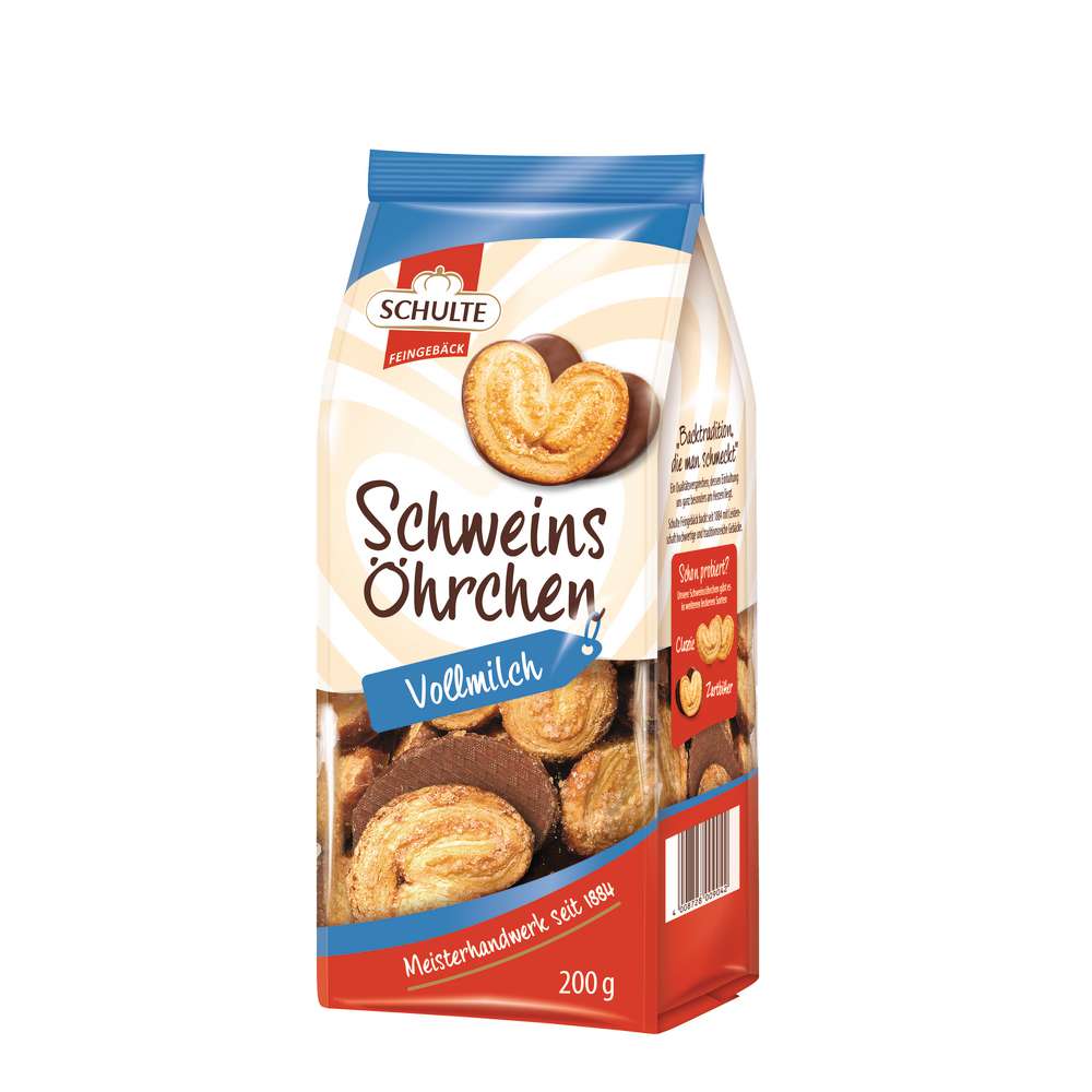 Produktabbildung Schulte Schweinsöhrchen, Vollmilch