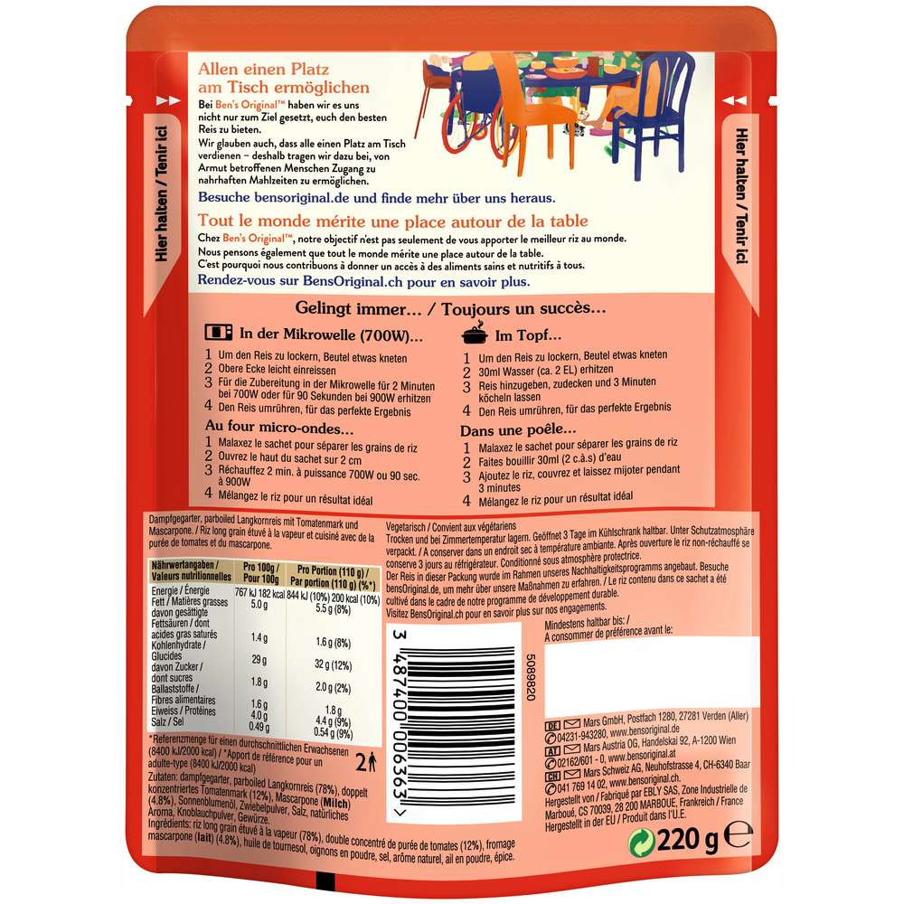 Produktabbildung BEN'S ORIGINAL Express Reis, Italienisch