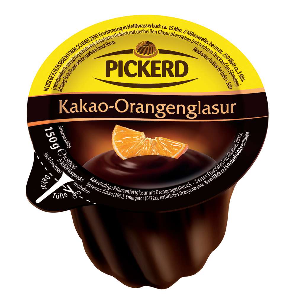 Produktabbildung Pickerd Kuchenglasur, Kakao-Orange