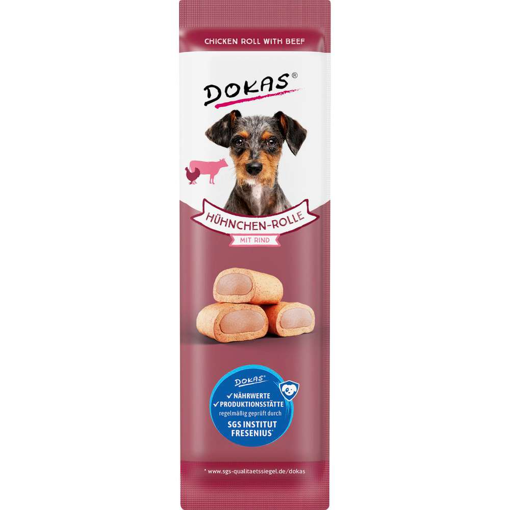 Produktabbildung Dokas Hunde-Snack Rolle, Huhn-Rind