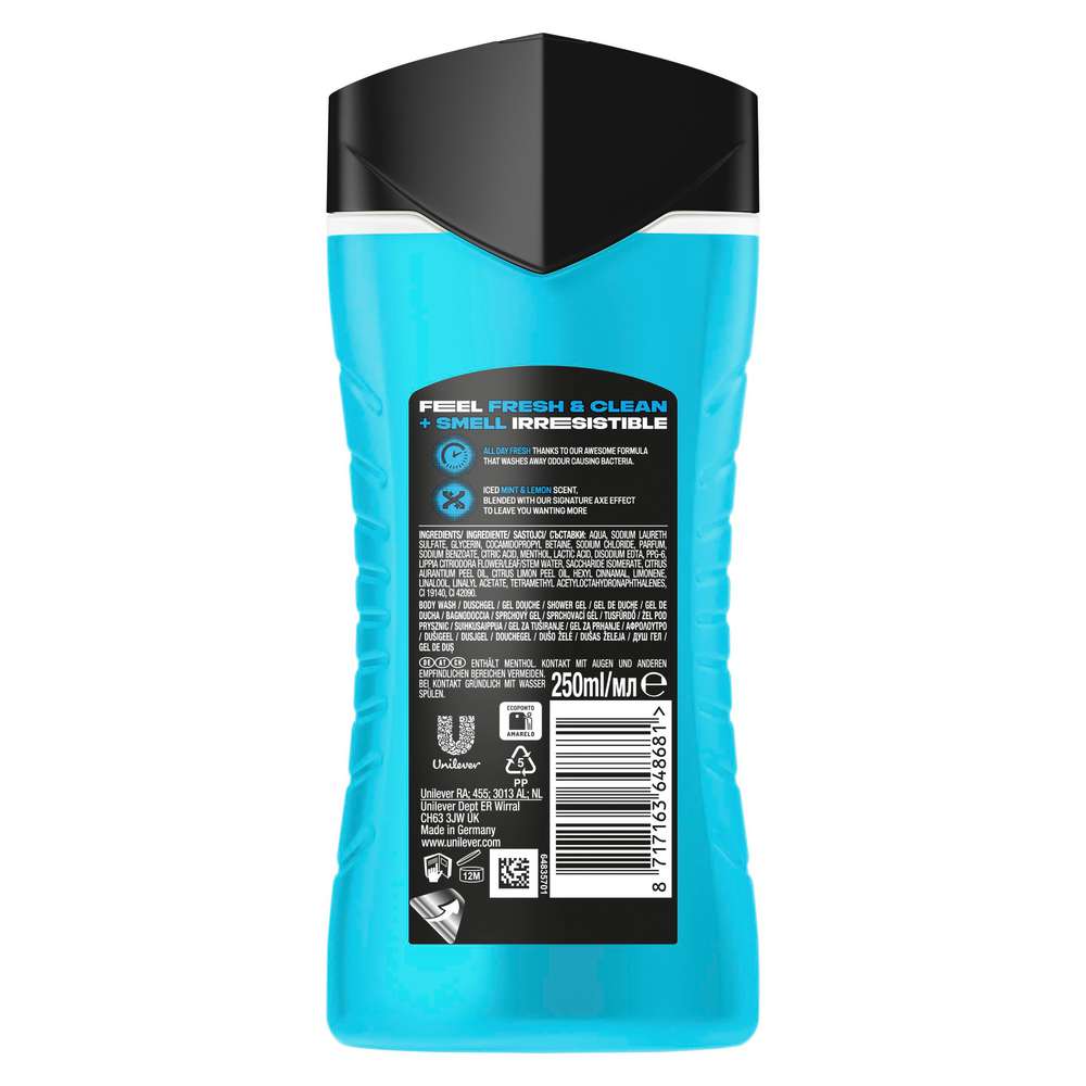Produktabbildung Axe Duschgel Ice Chill, 3 in 1