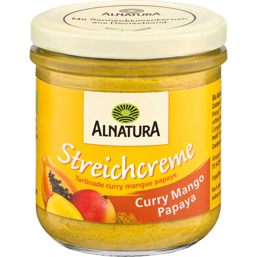 Produktabbildung Alnatura Bio Streichcreme, Curry-Mango-Papaya
