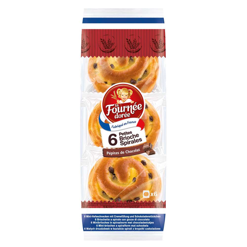 Produktabbildung La Fournee Doree Mini Hefeschnecken mit Cremefüllung & Schokoladenstückchen