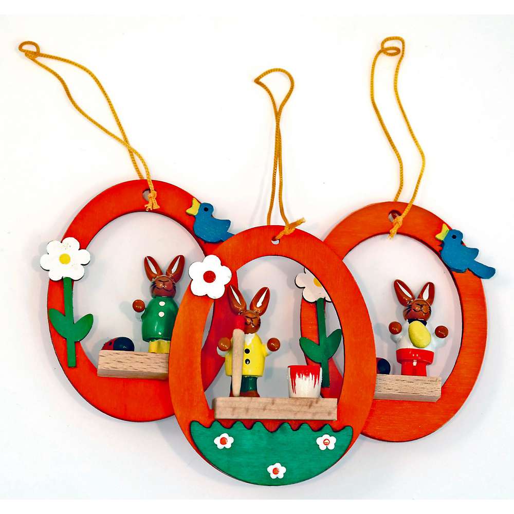 Produktabbildung Saico Baumbehang aus Holz, orange 3-fach sortiert