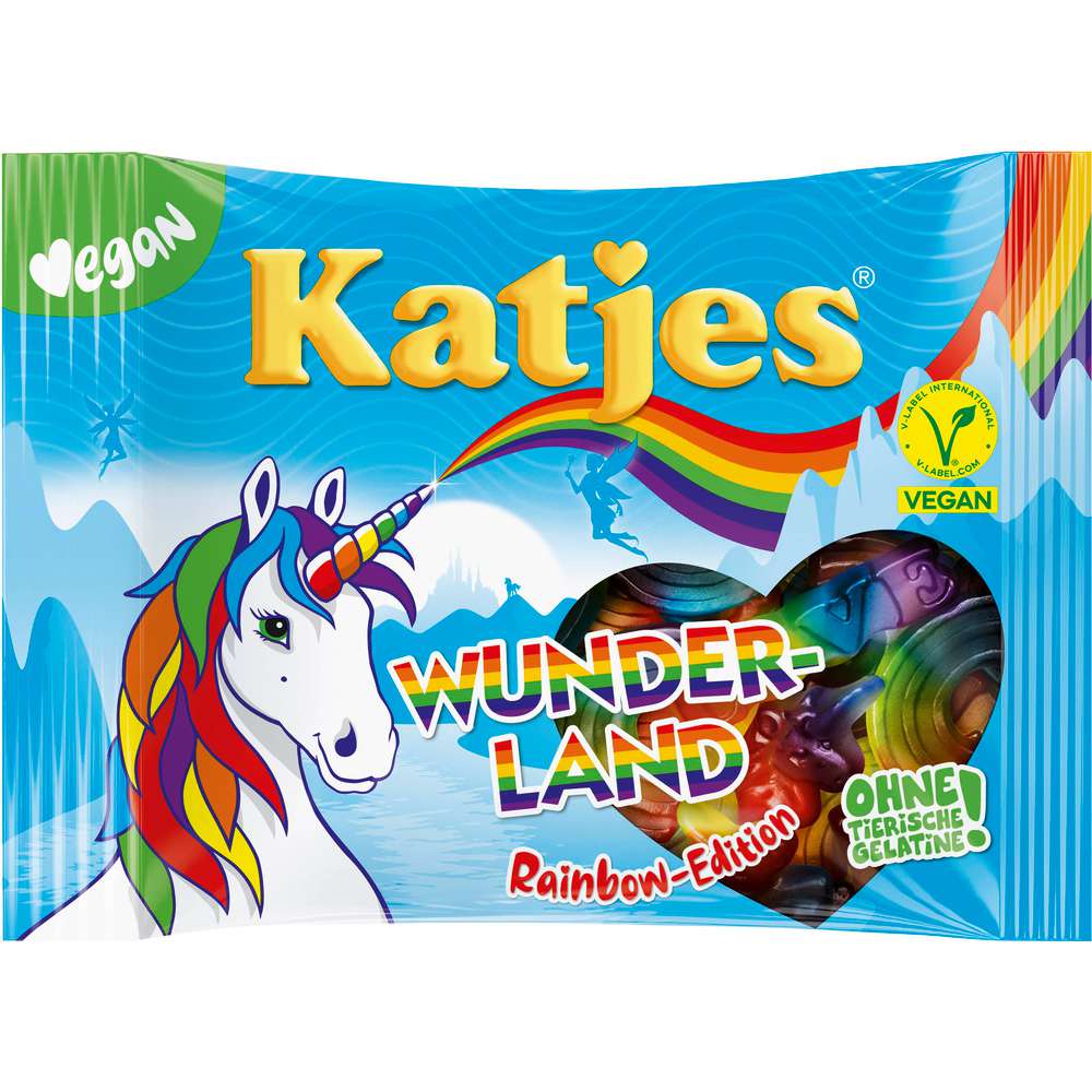 Produktabbildung Katjes Fruchtgummi Wunderland, Rainbow-Edition, Vegan