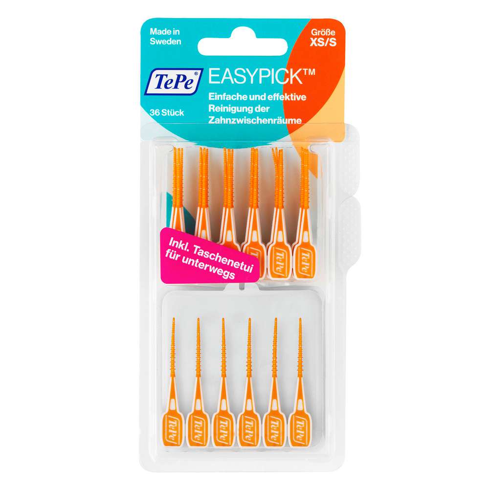 Produktabbildung TePe Interdentalbürsten EasyPick Gr. XS/S, orange
