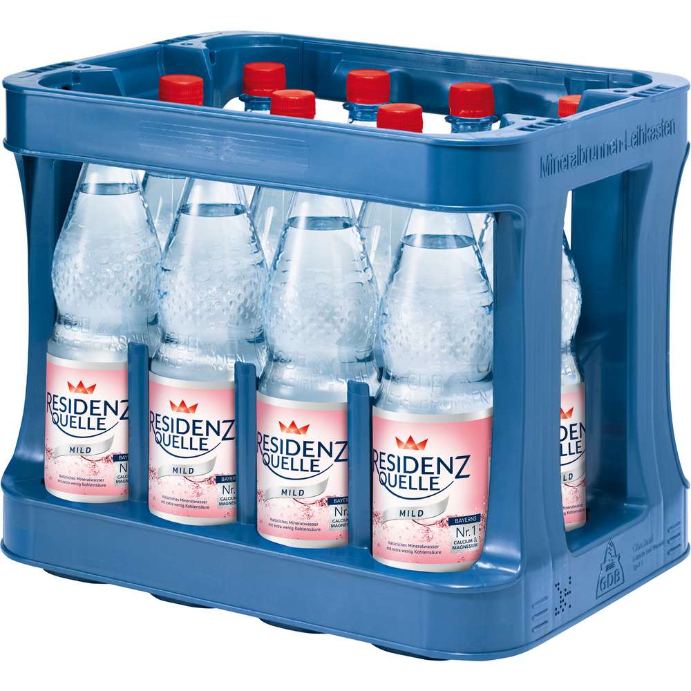 Produktabbildung Residenz Quelle Mineralwasser, Mild (12x 1,000 Liter)