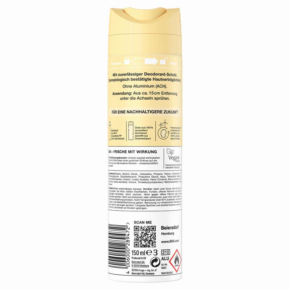 Produktabbildung 8x4 Deo Spray, Vanilla Twist