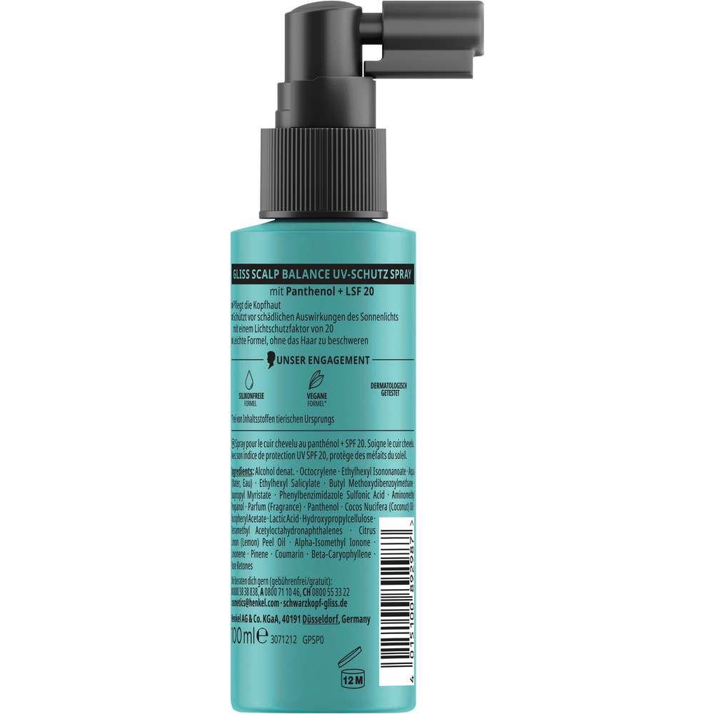 Produktabbildung Schwarzkopf Gliss Scalp Balance UV-Schutz Spray
