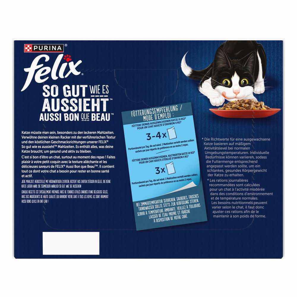 Produktabbildung Purina Katzen-Nassfutter Felix, So gut wie es aussieht, Fleischvielfalt in Gelee