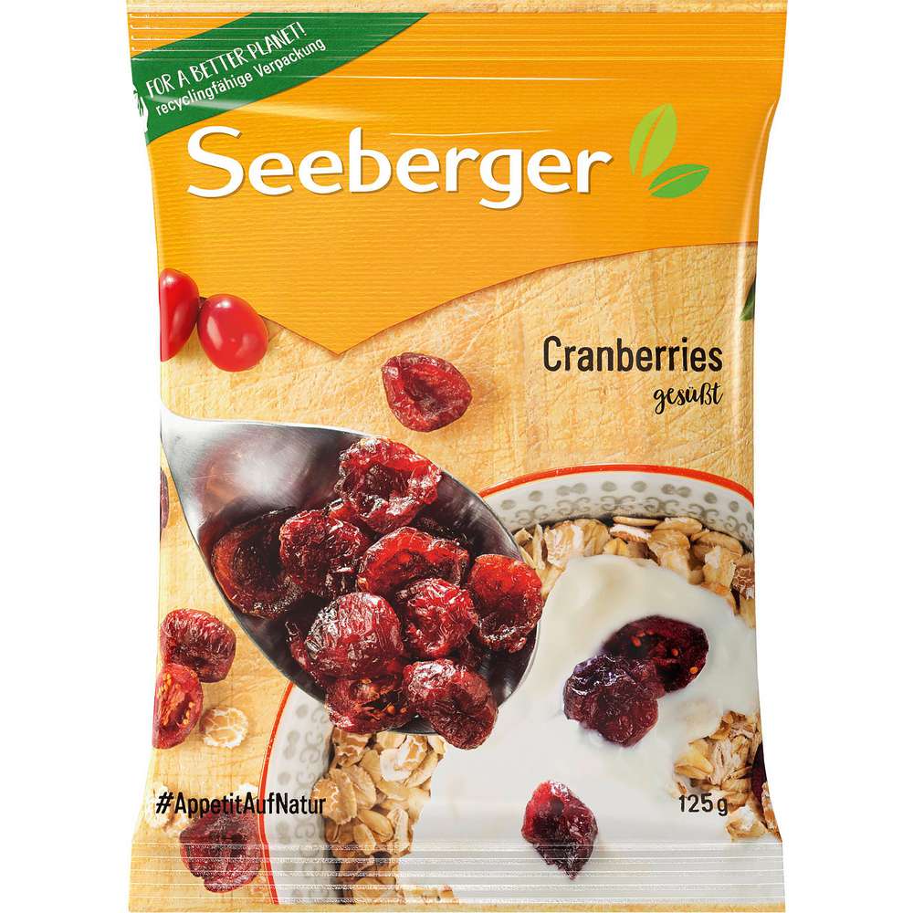 Produktabbildung Seeberger Cranberries gesüßt, getrocknet