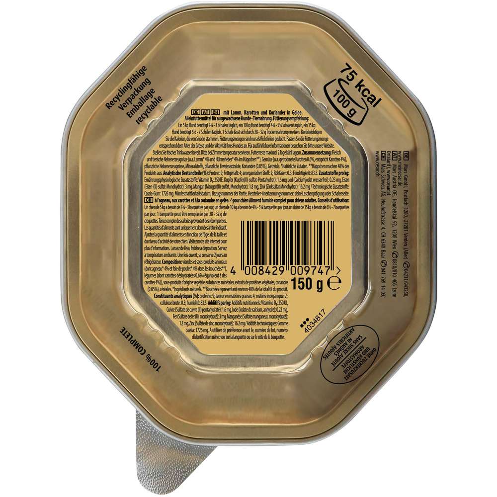 Produktabbildung Cesar Hunde-Nassfutter Empfehlung des Chefkochs