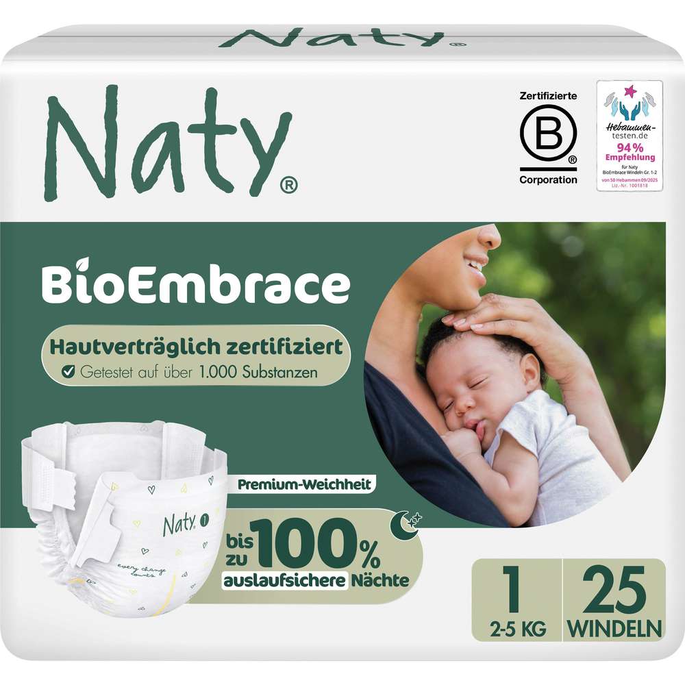 Produktabbildung Naty Bio Embrance Gr.1 2-5kg