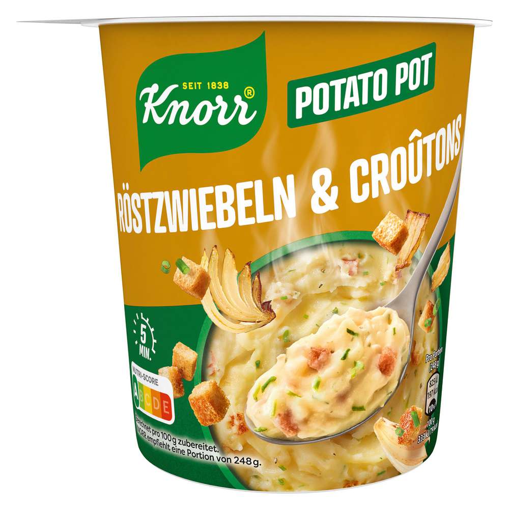 Produktabbildung Knorr Kartoffel Snack, Röstzwiebeln & Croûtons