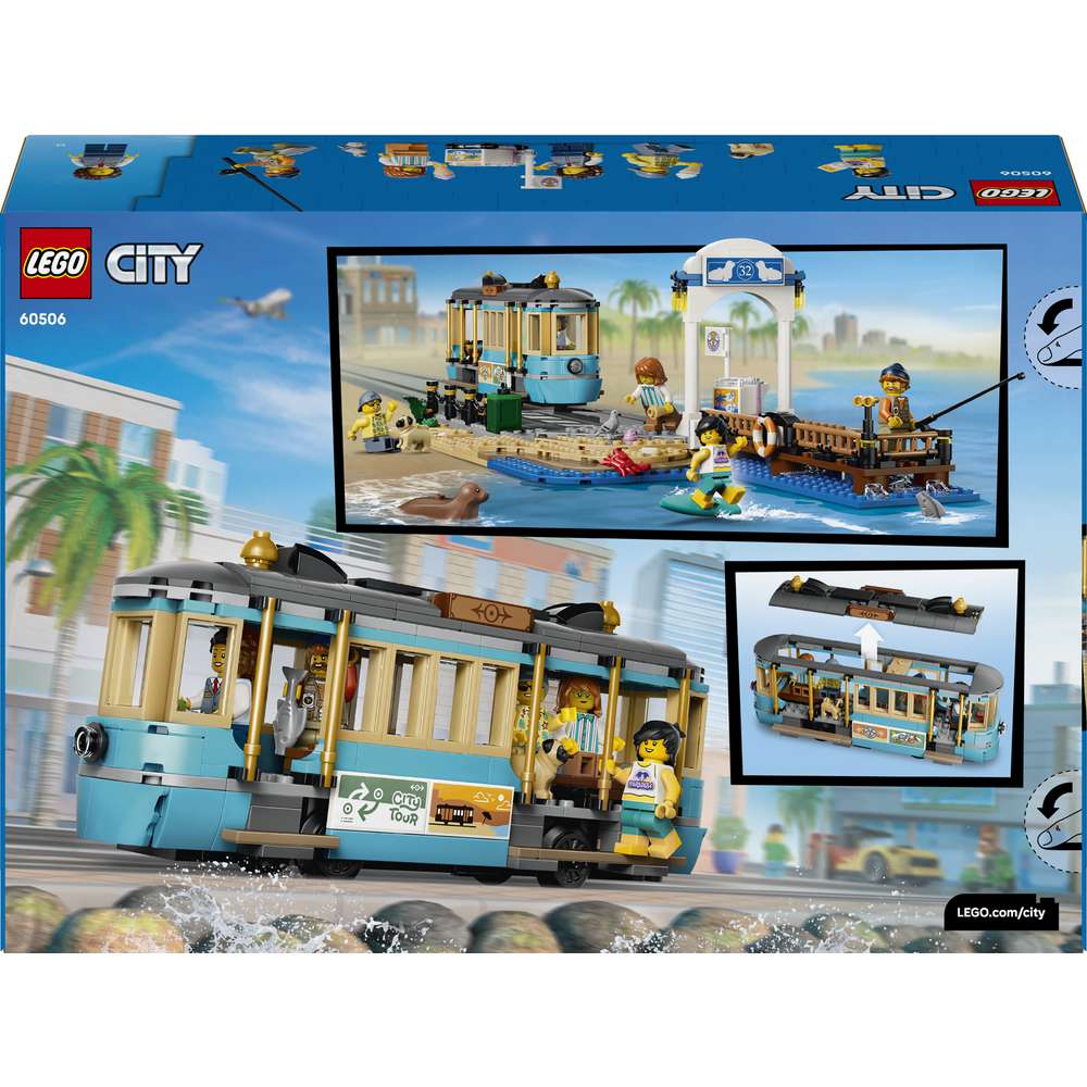 Produktabbildung Lego LEGO City 60506 Klassische Strandstraßenbahn, baubare Spielzeugeisenbahn für Kinder ab 7 Jahren