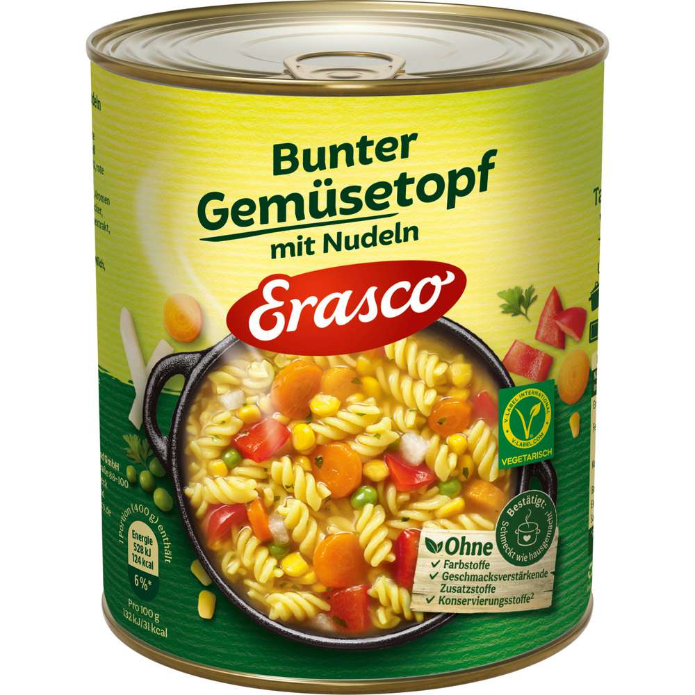 Produktabbildung Erasco Bunter Gemüsetopf mit Nudeln