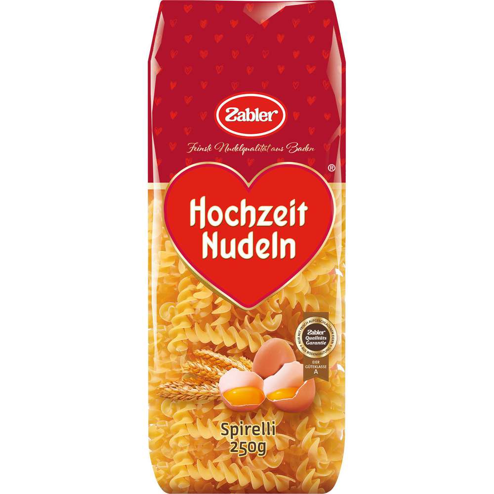 Produktabbildung Zabler Hochzeit Nudeln Spirelli