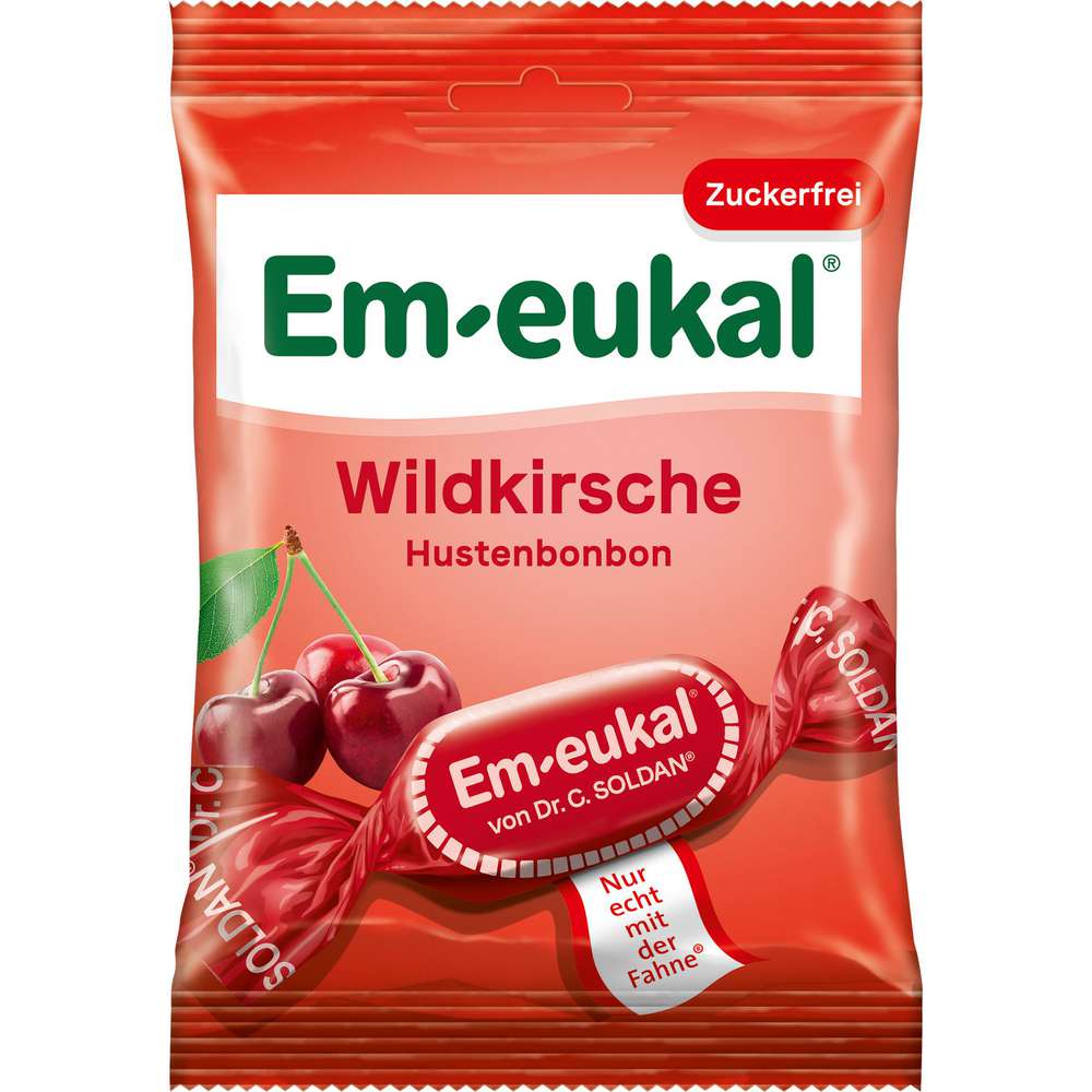 Produktabbildung Em-Eukal Bonbons Wildkirsche, zuckerfrei