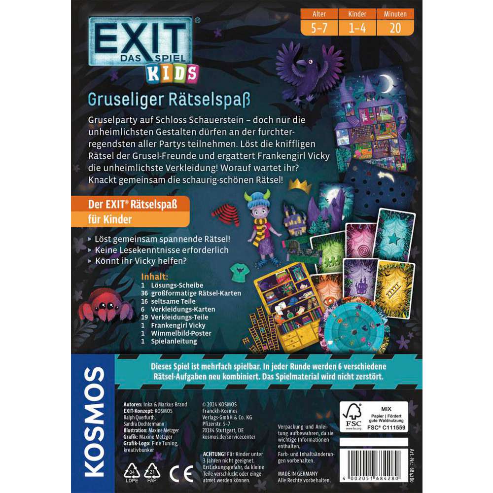 Produktabbildung Kosmos EXIT - Kids Gruseliger Rätselspaß