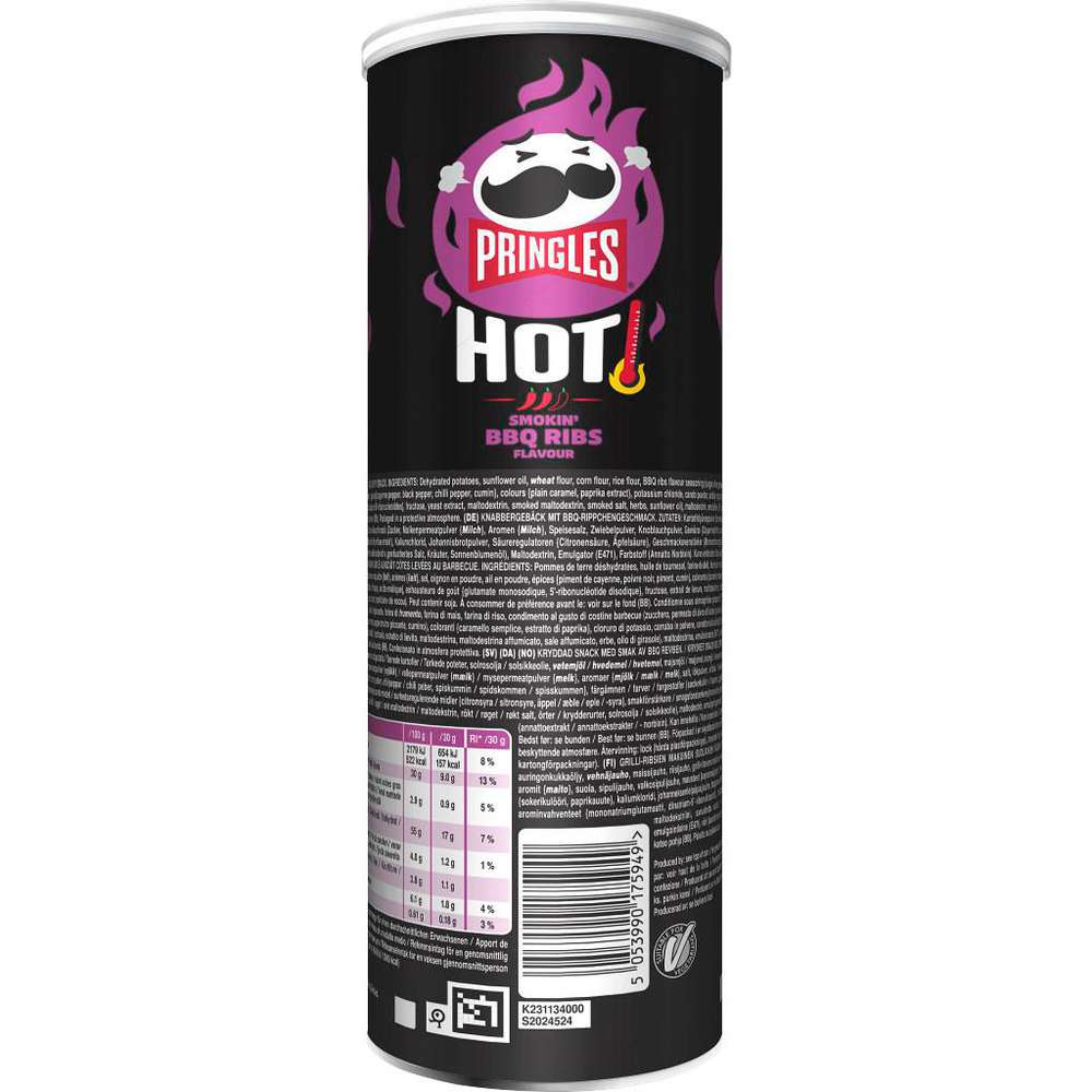 Produktabbildung Pringles Chips, BBQ Ribs