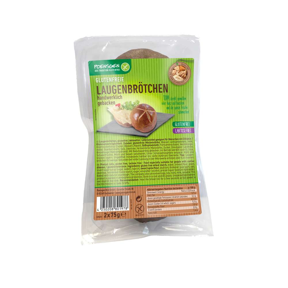 Produktabbildung Pönsgen Laugenbrötchen glutenfrei