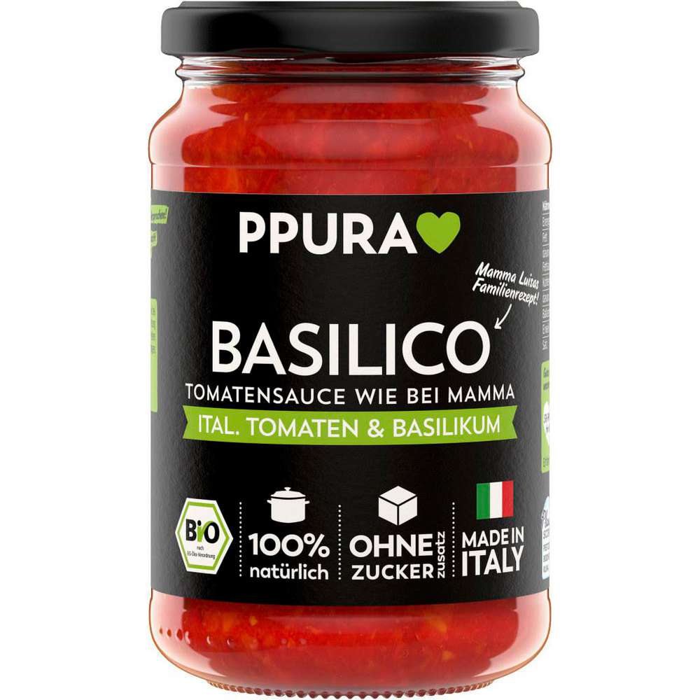 Produktabbildung PPURA Bio Sugo Basilico