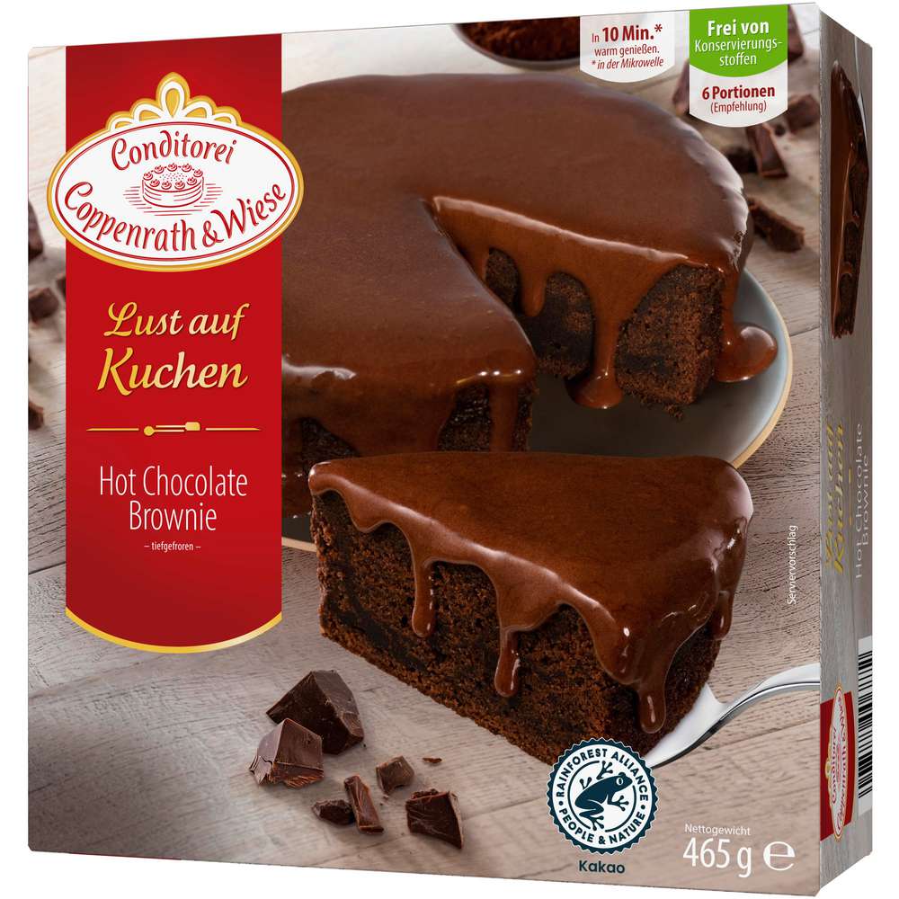 Produktabbildung Conditorei Coppenrath & Wiese Hot Chocolate-Brownie Kuchen, tiefgekühlt