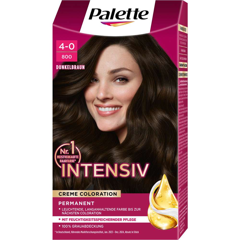 Produktabbildung Poly Palette Haarfarbe Creme Coloration, 800 Dunkelbraun