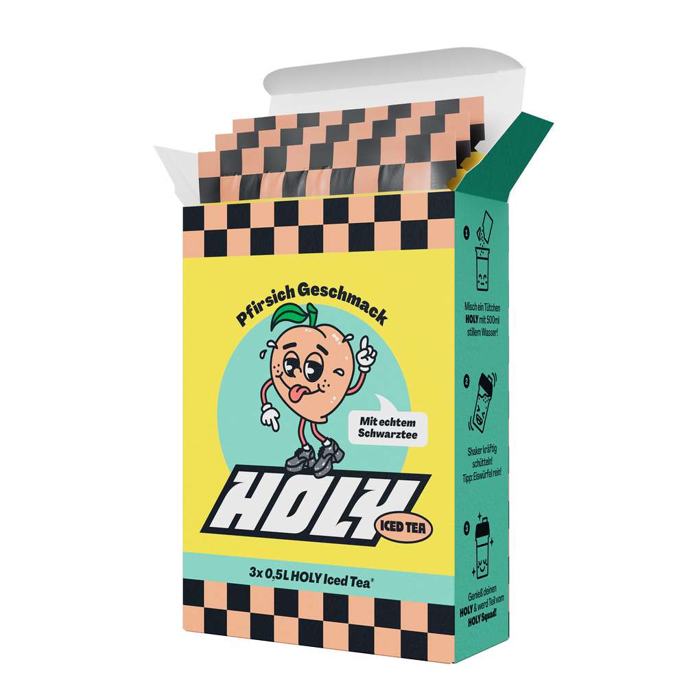 Produktabbildung HOLY Energy Pulver 3er Box, Pfirsich