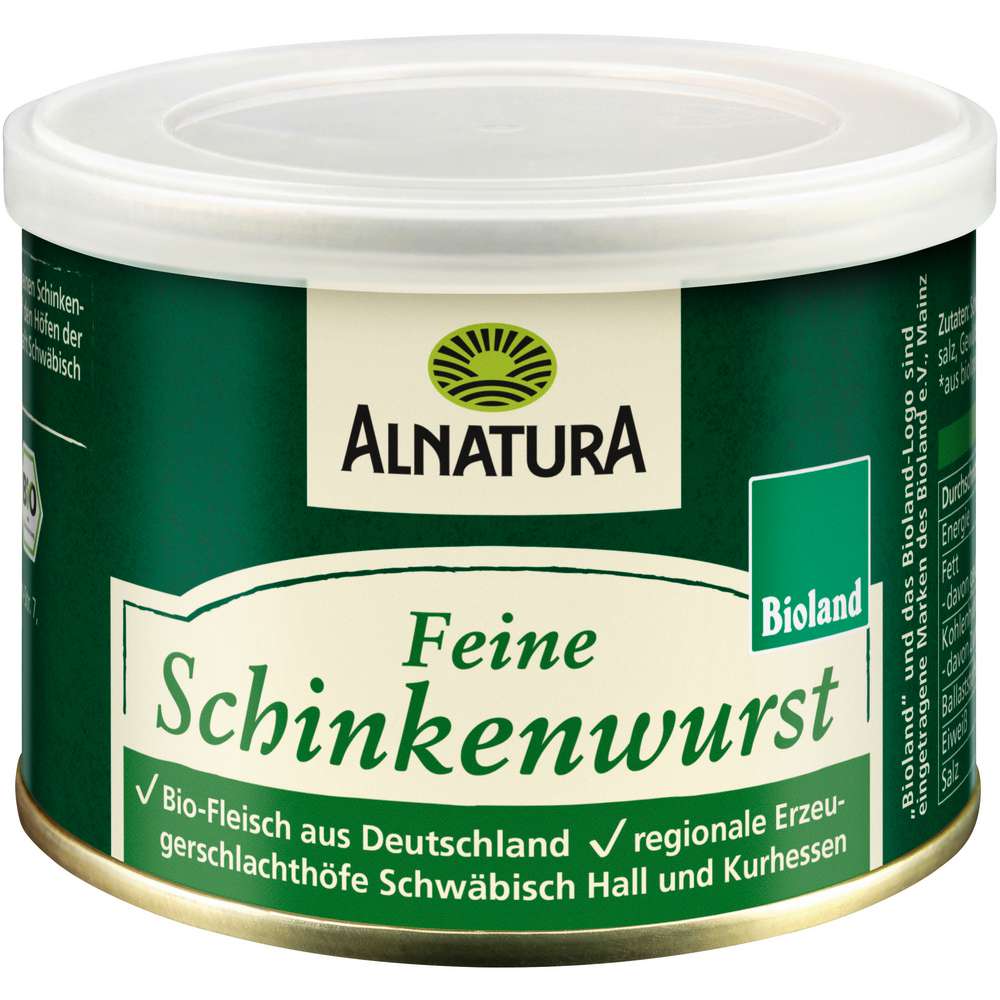 Produktabbildung Alnatura Bio Schinkenwurst, fein