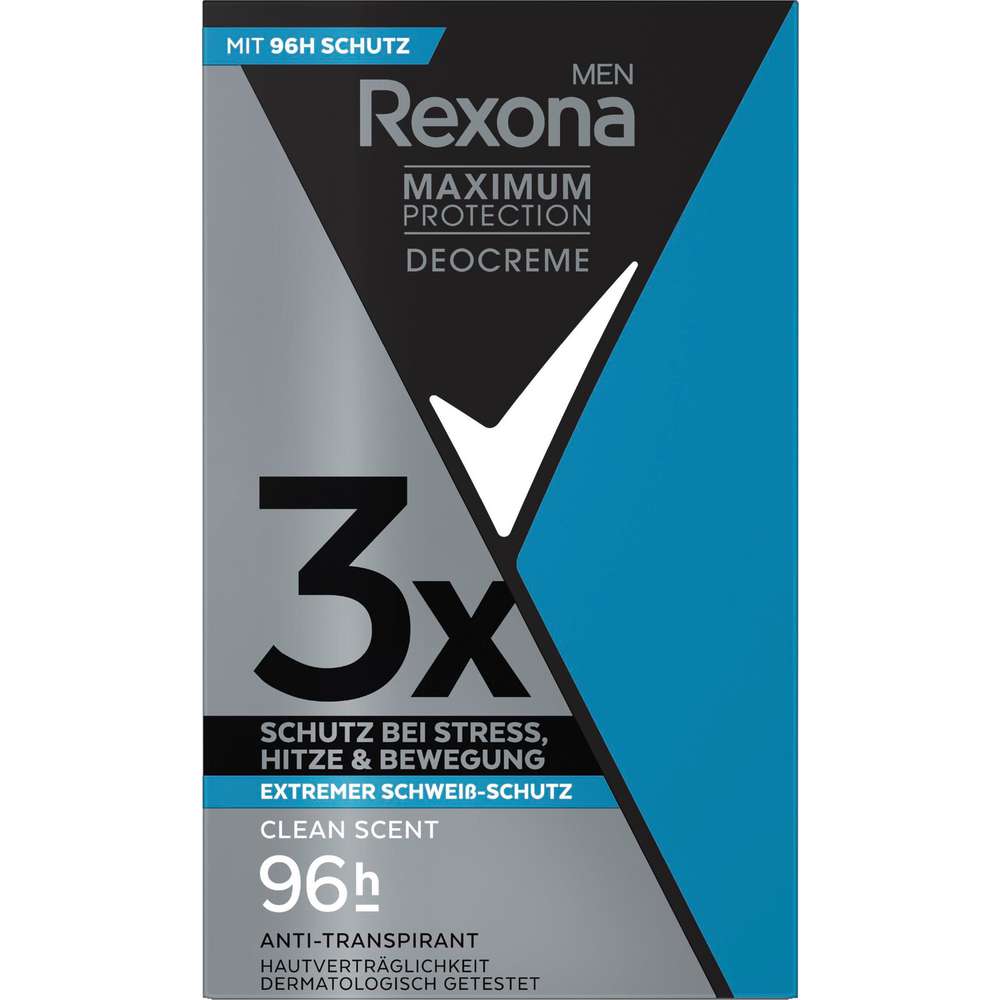Produktabbildung Rexona Deocreme Men Maximum Protection Clean Scent