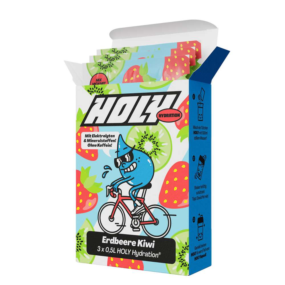Produktabbildung HOLY Energy Pulver 3er Box Erdbeere-Kiwi