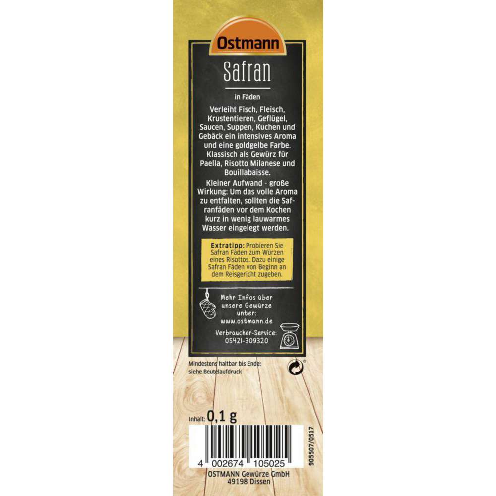 Produktabbildung Ostmann Safran, in Fäden