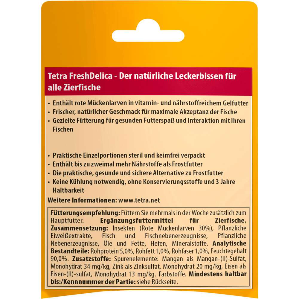 Produktabbildung Tetra Fischfutter Fresh Delica, rote Mückenlarven