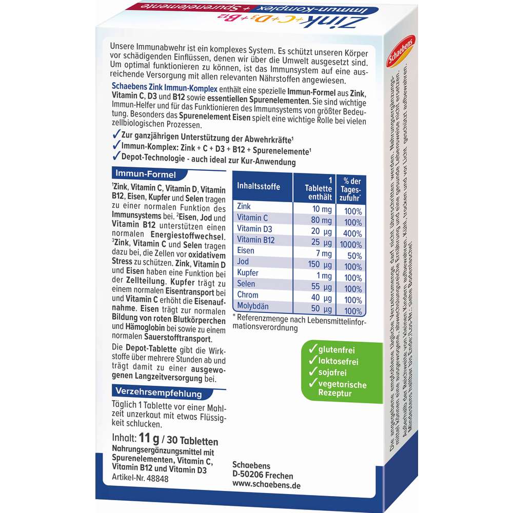 Produktabbildung Schaebens Immun-Kur, Zink + Spurenelemente, Mini-Tabletten