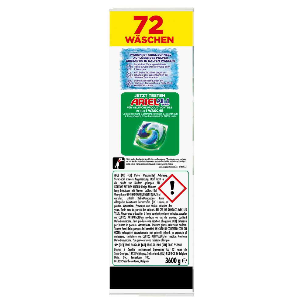 Produktabbildung Ariel Universal-Waschmittel Pulver, Unstoppables