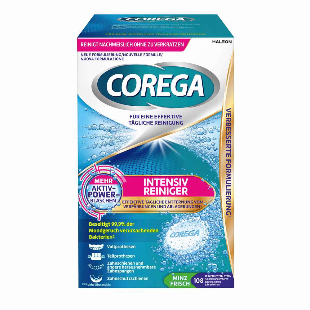 Produktabbildung Corega Gebissreiniger Tabs Intensiv, Minz Frisch