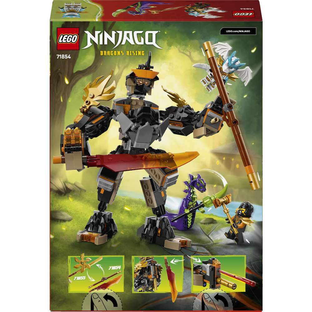 Produktabbildung Lego LEGO NINJAGO Coles Action-Mech und Drachen-Zane 71854