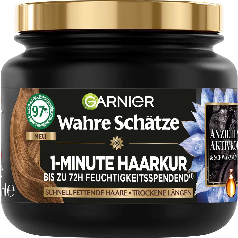 Produktabbildung Garnier Wahre Schätze Haarmaske, Aktivkohle