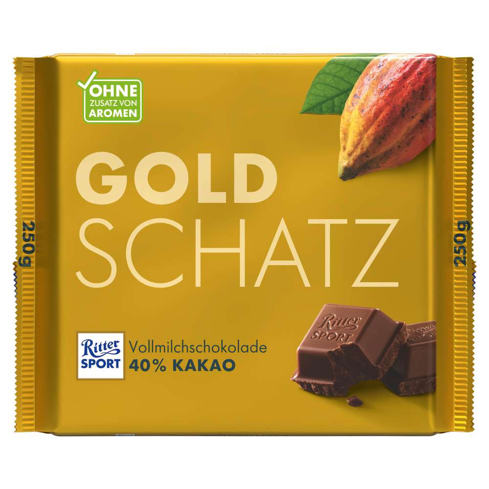 Produktabbildung Ritter Sport Tafelschokolade, Goldschatz