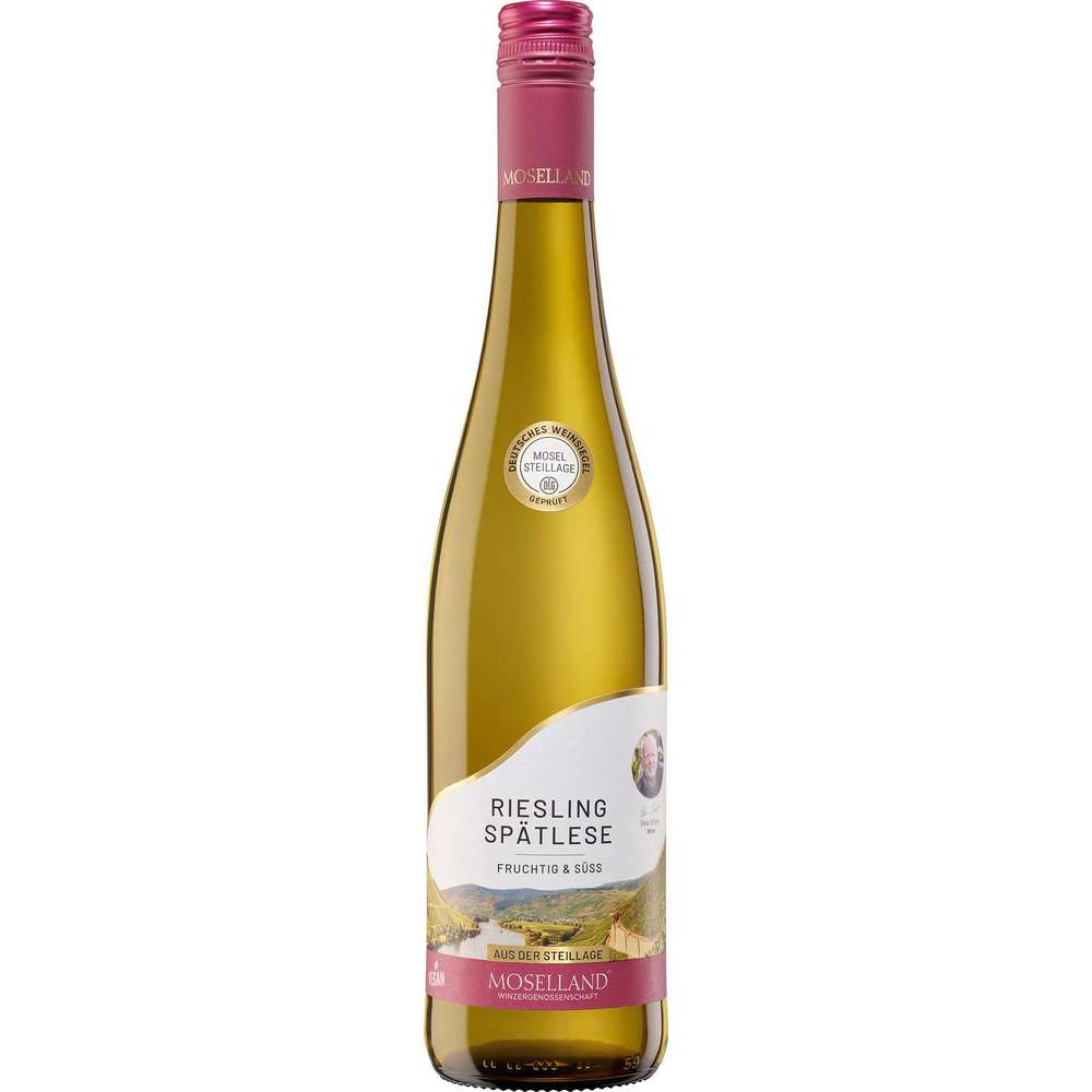 Produktabbildung Moselland Steillage Riesling Hochgewächs Spätlese lieblich Mosel DQW, Weißwein