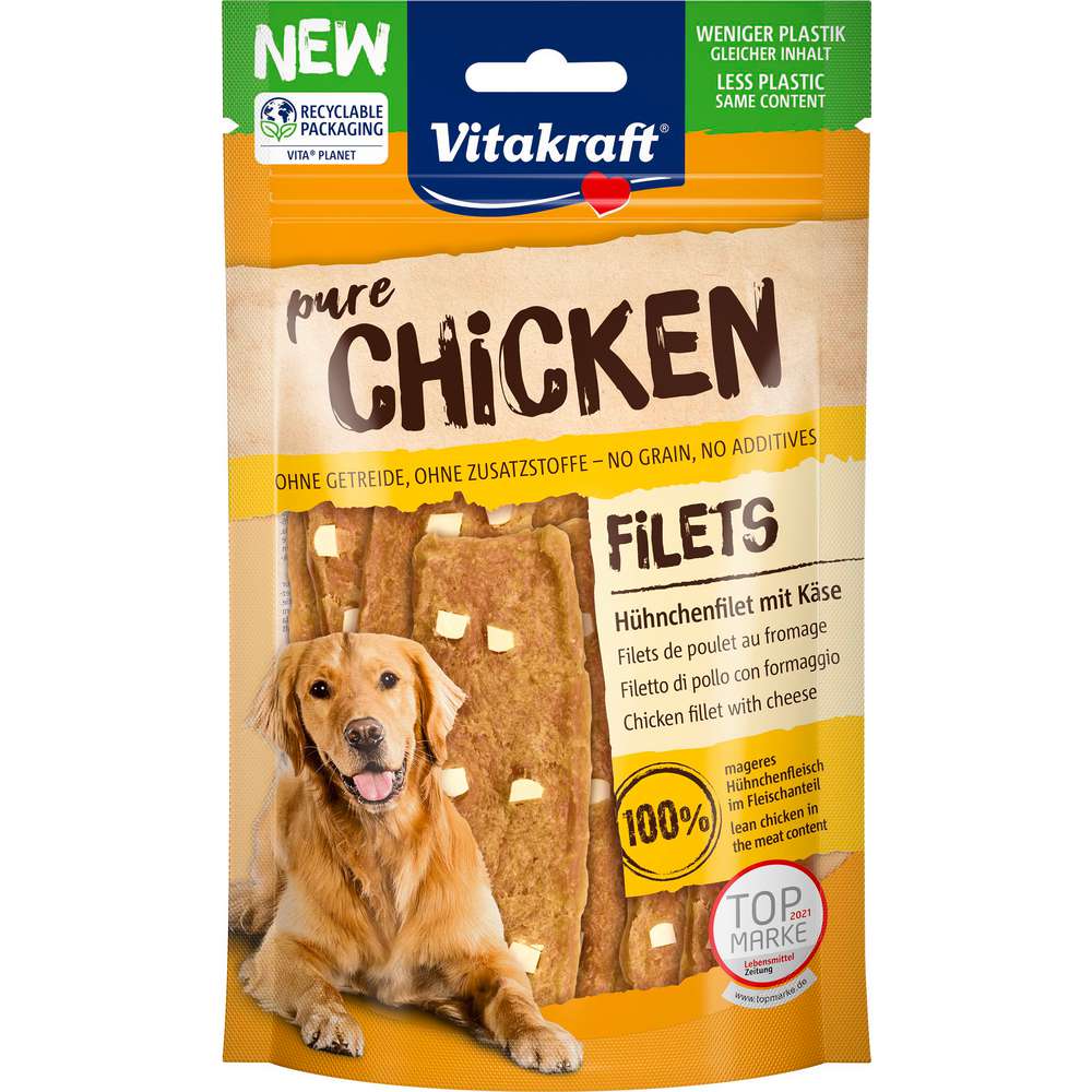 Produktabbildung Vitakraft Hunde-Snack Kaustangen, Chicken-Filet mit Käse