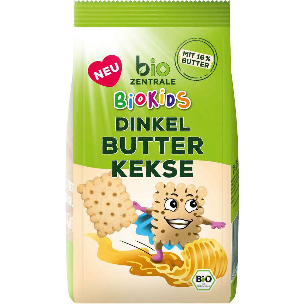 Produktabbildung Biozentrale Biokids Kekse, Dinkel-Butter