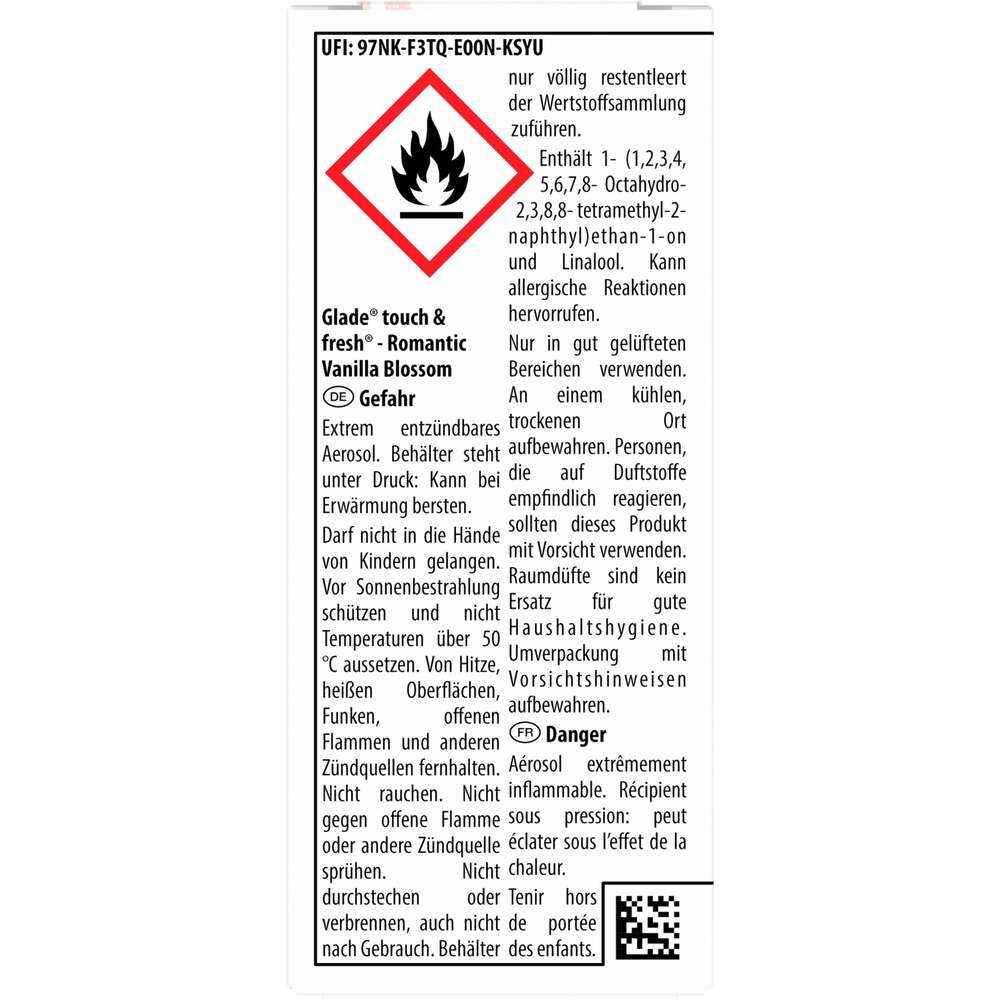 Produktabbildung Glade Lufterfrischer Touch & Fresh Nachfüller, Romantic Vanilla Blossom