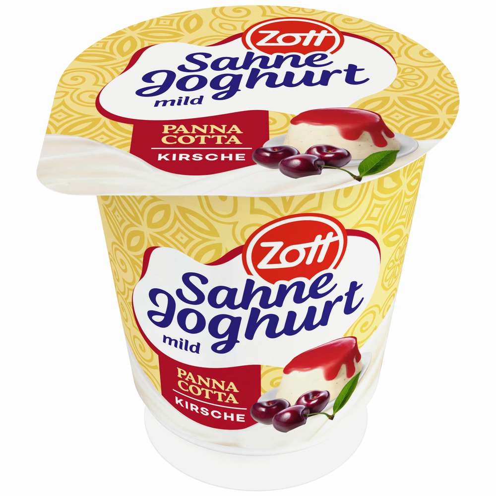 Produktabbildung Zott Sahnejoghurt, Kirsche Panna Cotta