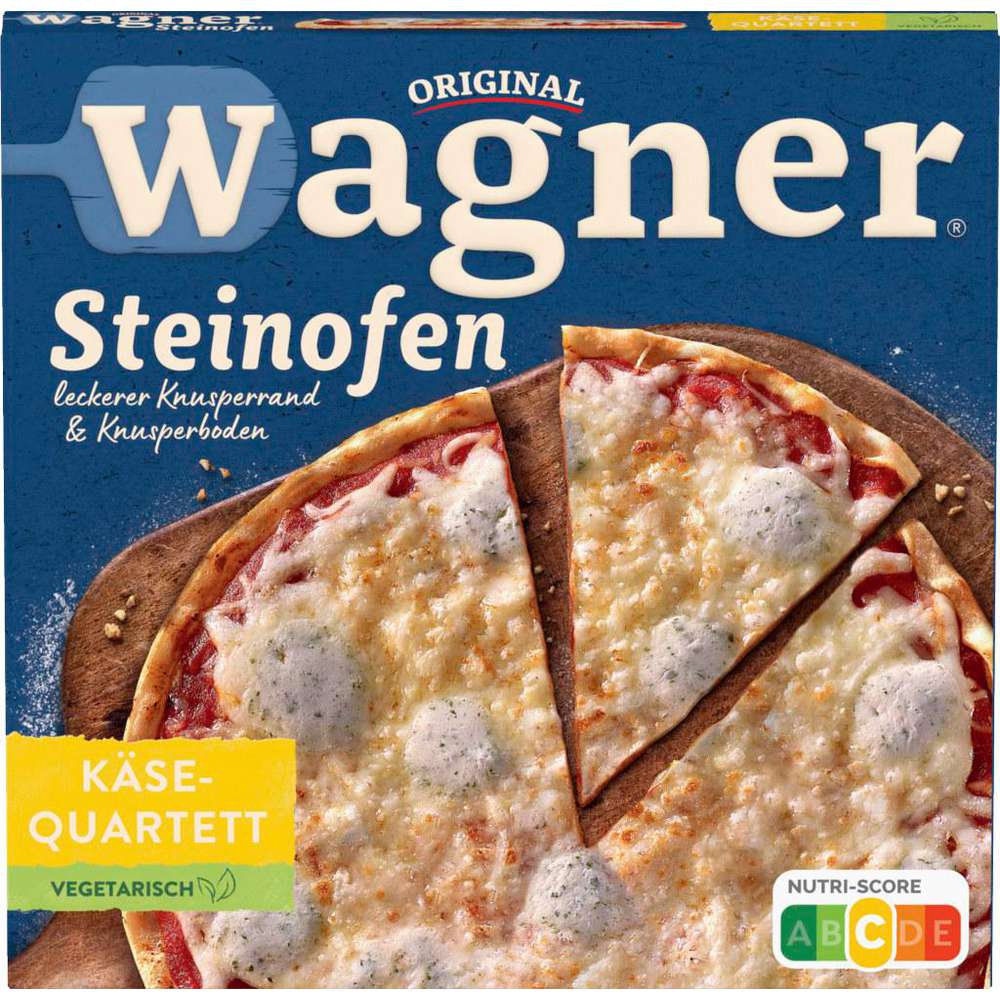 Produktabbildung Wagner Pizza Steinofen Käse-Quartett, tiefgekühlt