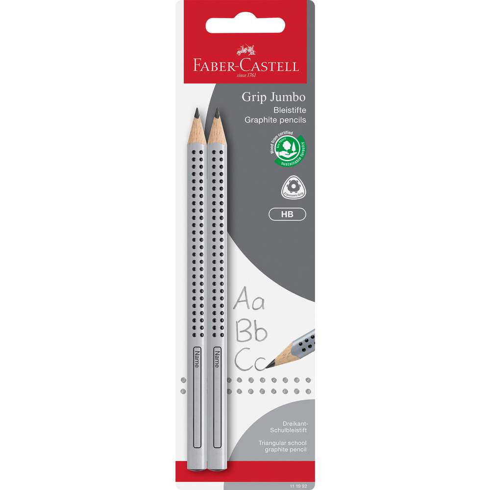 Produktabbildung Faber-Castell Bleistifte Jumbo Grip, HB, 2er